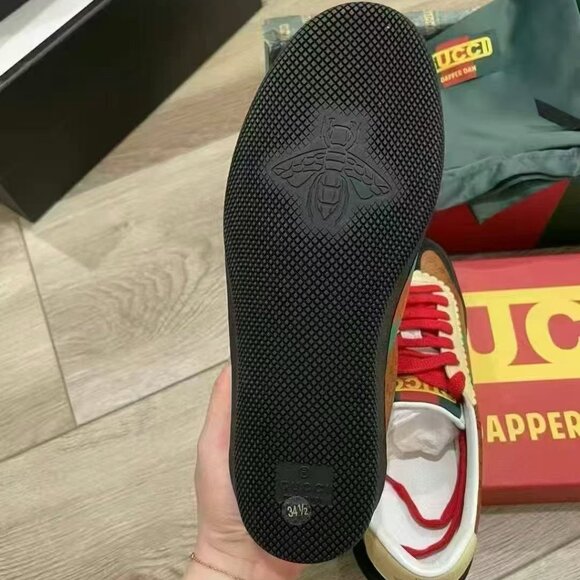 NIB Authentic Gucci x Dapper Dan Web G74 GG Monogram Leather Sneaker - Picture 5 of 6